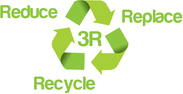 La nostra visione è di adottare la filosofia delle 3R (Reduce, Replace, Recycle)